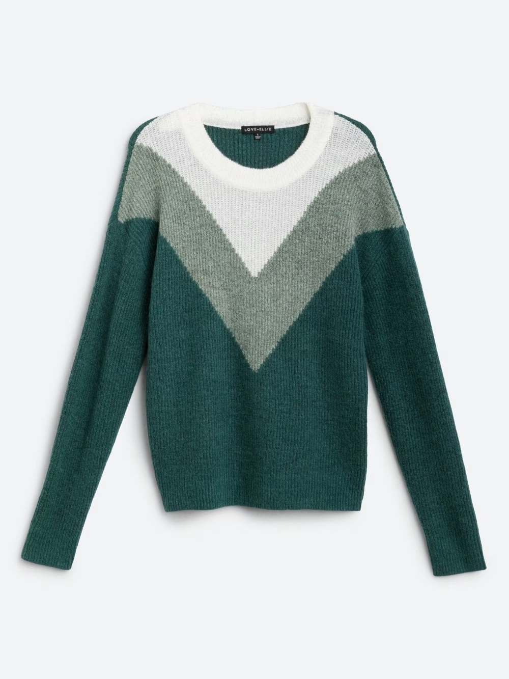 Love Ellie 'Naveah' Chevron Long Sleeve Pullover Sweater